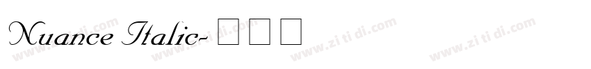 Nuance Italic字体转换